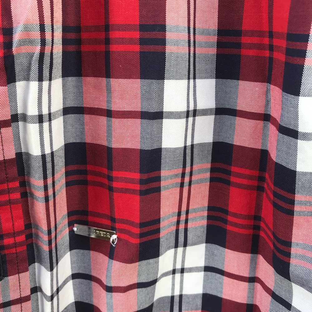 Dsquared2 Red Plaid Button Up Designer Shirt Red … - image 6